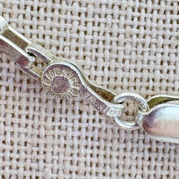 VTG Sterling Silver 925 Kokopelli Oval Link Chain Pendant Necklace 25.5" Length - Picture 9 of 16